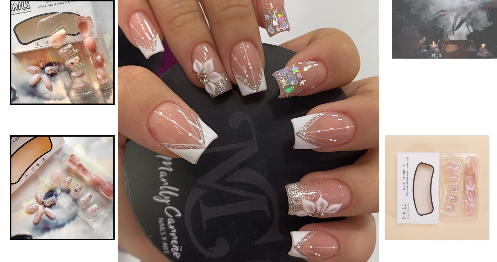 Eco-Friendly 24pcs Short Square Press on Nails – Easy to Apply Glossy Finish