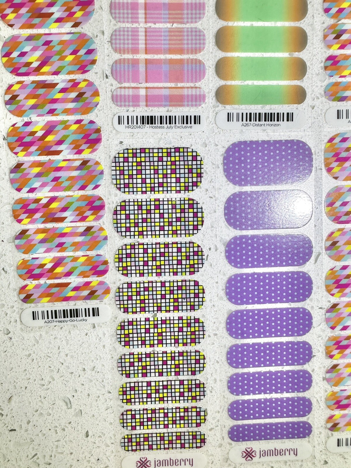 Jamberry Nail Polish Wraps Half Sheets Holographic Sparkle Aztec Mixed Of Lot 11