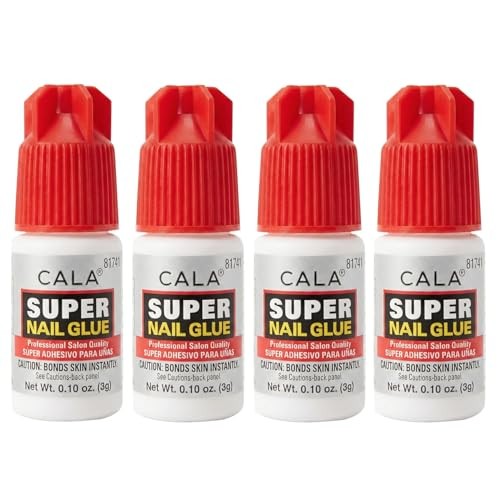 Super Nail Glue 4 Bottles Professional Salon Quality Strong