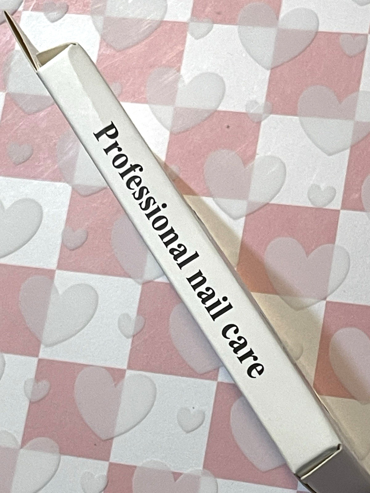For Wonderful Nail Collection NUDE with PINK & RED FRENCH TIP & HEART DETAILS