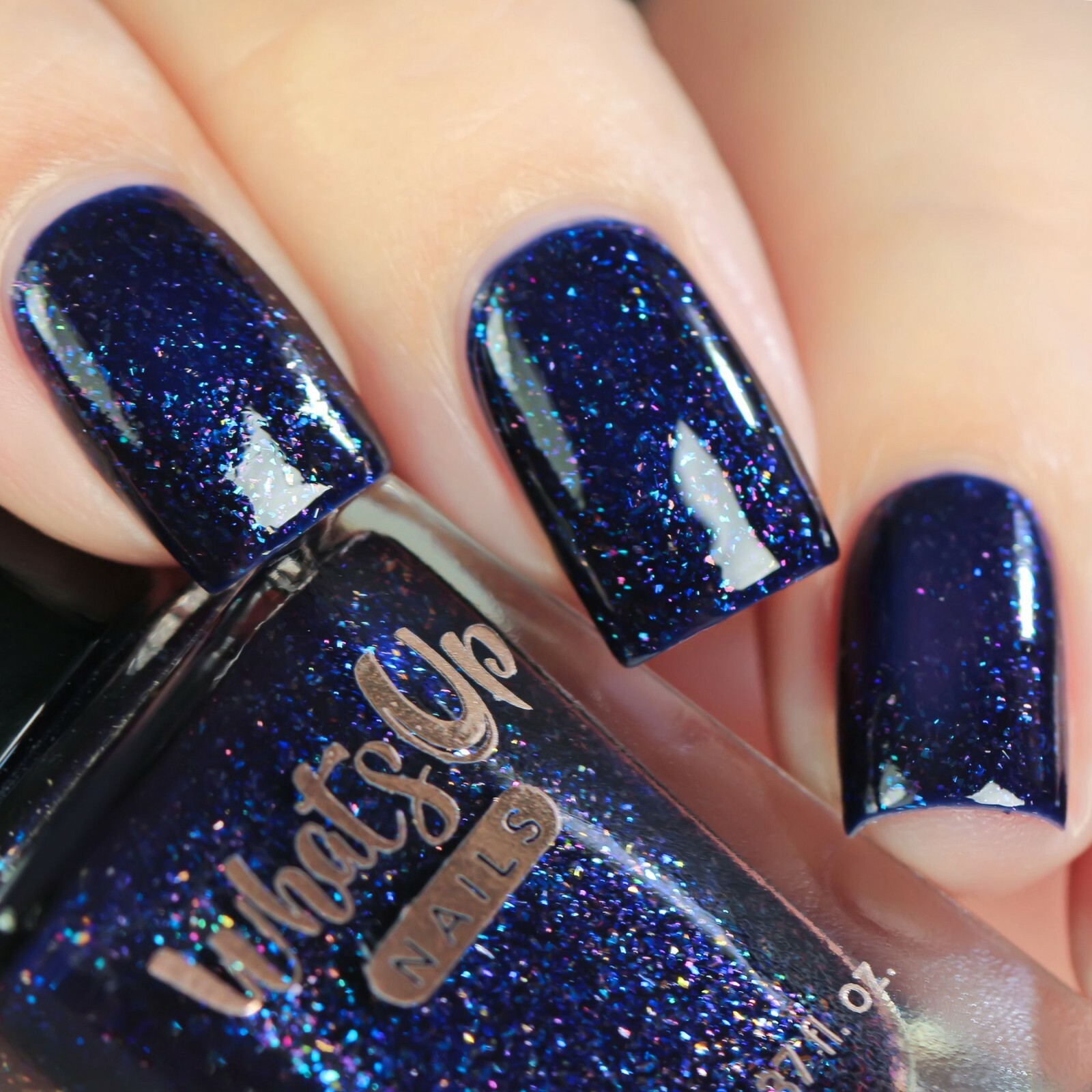 Squid Escape Regular Polish (Dark Blue Crelly w/ Multicolored Iridescent Flakie)