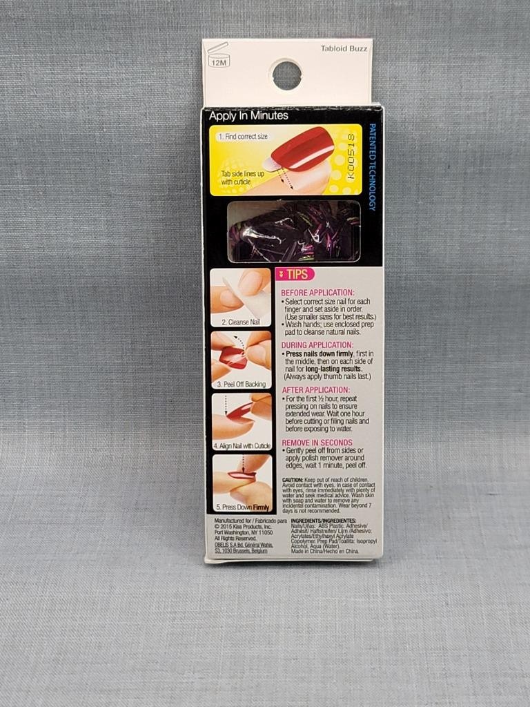 KISS Press-On Manicure Nails Short Length – Tabloid Buzz Purple 58713 DPMM02