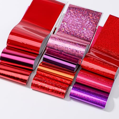 Holographic Nail Foil Laser Metallic Broken Glass Transfer Foil Nail Style 1
